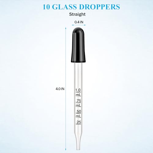 Herain Dropper Pipette-10 Pcs, 1Ml Glass Eye Dropper For Essential Oil thumb #1