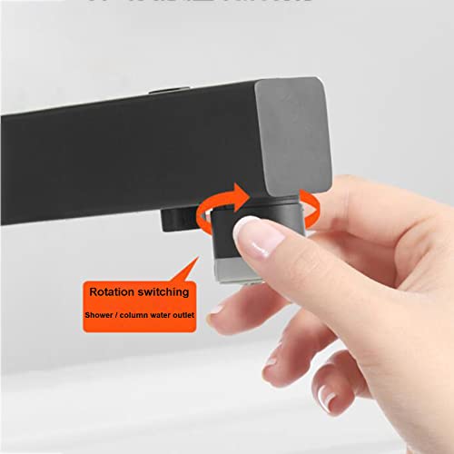 Mitigeur de lavabo avec 3 modes de sortie d'eau et bec orientable en laiton robuste