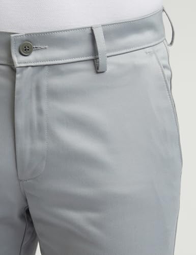 Image of Van Heusen Men's Regular Fit Mid Rise Textured Cotton Formal Trouser