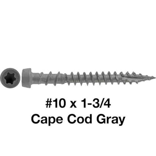 Vis terrasse composite gris T20 Torx bois traité ACQ Cape Cod 1lb