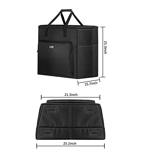 Bubm Desktop Computer Carrying Case, Padded Nylon Carry Tote Bag For Transporting Computer Tower Pc Chassis,Monitor(Up To 27 Inch),Keyboard,Cable And Mouse #TOP5