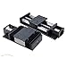 CNC Steel Heavy Duty Slide Table 140mm Wide Precision Industrial Automated Linear Slide 100KG Load HGR20*2 for CNC Machines(60 Motor Bracket,SFU1610 1000 Stroke)