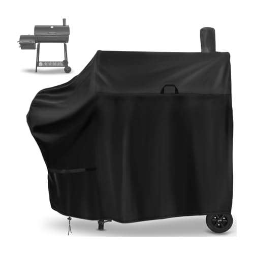 Iptienda Grill Cover for Royal Gourmet CC1830FC Charcoal Grill Offset Smoker, 46inch Outdoor Heavy Duty BBQ Grill Cover Waterproof-46 L x 28