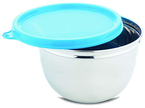 SIGNORA WARE 1000ml Mixing Bowl with Lid / Stainless Steel / Leak Spill & Crack Proof / Food Grade Bpa Free Anti Rust / Mix Serve Pack and Store / Kit