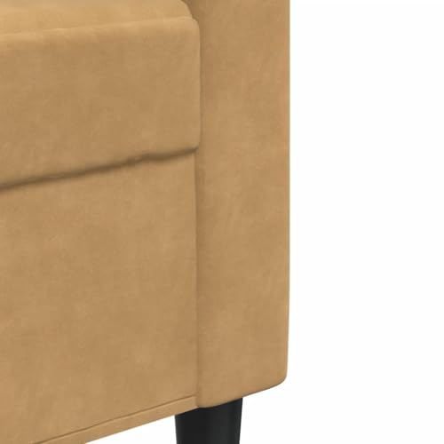 Gecheer 3-TLG. Sofagarnitur Sessel Couch Sofa Wohnzimmersofa Couchgarnitur Designsofa Sitzmöbel Polstermöbel mit Kissen Braun Samt 3278408 – Bild 8