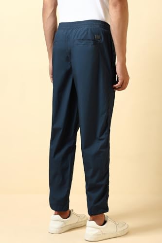 Image of Allen Solly Men's Regular Mid‑Rise Casual Pants | Cotton‑Blend Fabric | Solid Parachute Pants | Stylish & Comfortable Fit