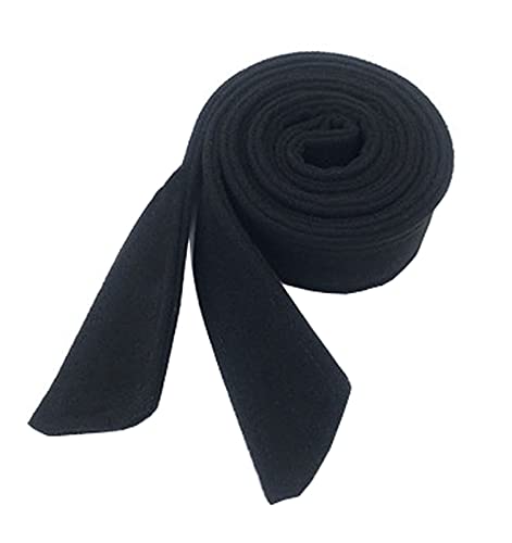 Fendawn Strive Double-Sided Coat Decorative Wide Clothes Belt Bow Tie Black