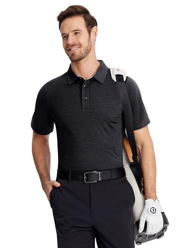 TACVASEN Men's Golf Shirts Short Sleeve Quick Dry Polo Shirts Moisture Wicking Casual Business Sports Breathable Polo2