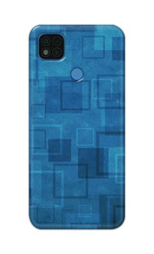 Image of Printed Hard Back Cover Case for Mi Poco C31 Back Cover (Plain Azure Blue) -1302
