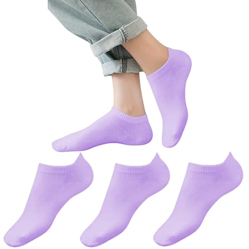 Image of Yuneek Women's Ankle Length Low Cut Cotton Socks Pack Of 3