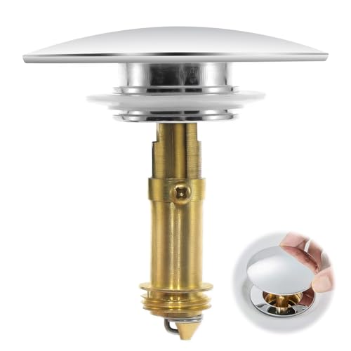 YDHfdc Tapon Lavabo Click Clack 66mm Valvula Click Clack Lavabo Latón Tapón Desague Lavabo Tapones Lavabo Valvula Lavabo para Lavabo de Baño