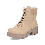 Rieker Damen Klassische Stiefeletten 74532, Frauen Stiefeletten, lose Einlage,uebergangsschuhe,uebergangsstiefel,Boots,beige (60),39 EU / 6 UK