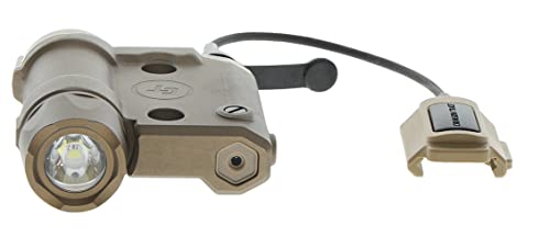Image of Crimson Trace CMR-301 FDE Railmaster with Green Laser, Adjustable 1000 Lumen LED Flashlight and Rechargeable Battery for Shooting, Competition and Range