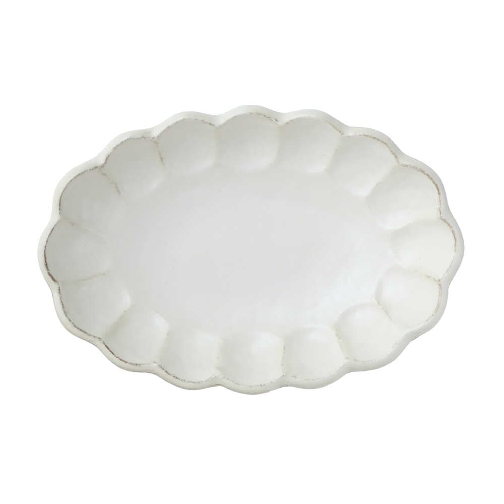 Amazon | カネコ小兵 【美濃焼】リンカ 28オーバルボウル 白練【カネコ