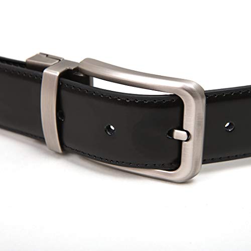 Image of Casual black Leather belt Dress belts jeans belts for men big and tall work belt