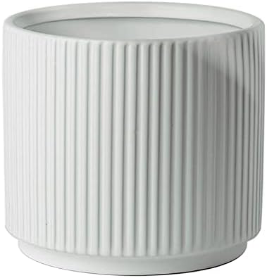 Leaf Ceramic Planters with Optional, 21cm White with Stand