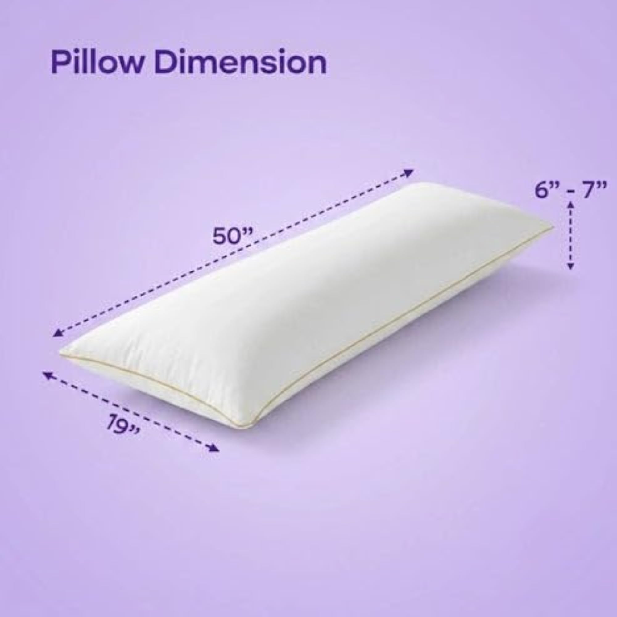 Microfiber Cuddle Body Pillow for Support, Machine Washable