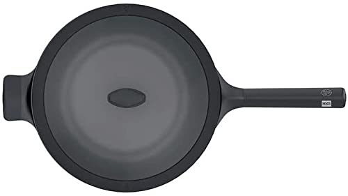 Wok Cookery con tapa de vidrio y mango antiquemaduras