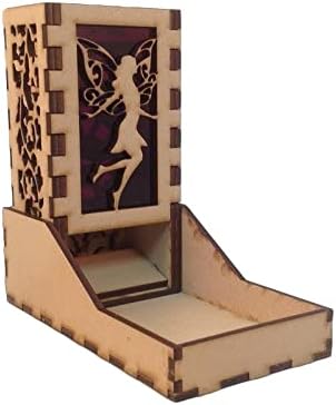 Fairy Mini Dice Tower v1 Purple Acrylic Window Laser Cut MDF Unique Fast Shipping