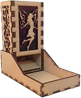 Fairy Mini Dice Tower v1 Purple Acrylic Window Laser Cut MDF Unique Fast Shipping