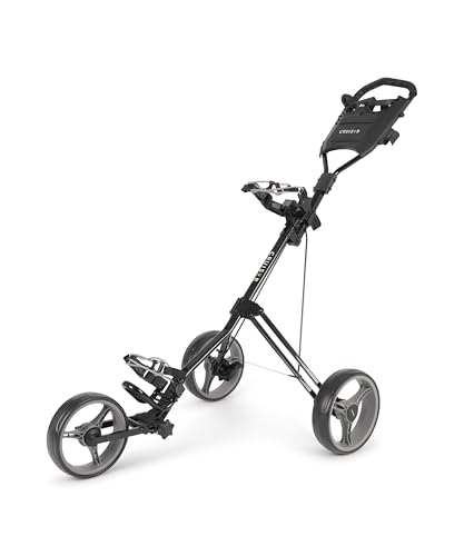 CRUISER CR-5 3 Wheel Golf Trolley - Lightweight Push Cart - Fits Any Bag - Easy Folding