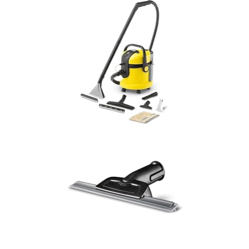 Kärcher SE 4002 Waschsauger & Fensterdüse Dampfreiniger (Streifenfreie Reinigung von Glas, Fenstern und Spiegeln, Dampfaustrittsöffnungen an der Düse, kleine Maße und geringes Gewicht)
