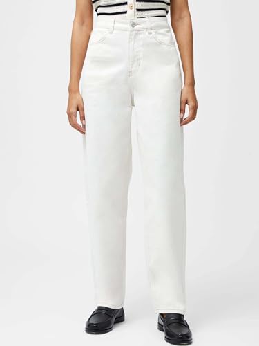Image of KOTTY Women's High Rise Wide Leg Jeans|Cotton Blend Straight Fit Denim|Trendy Comfortable Casual Wear