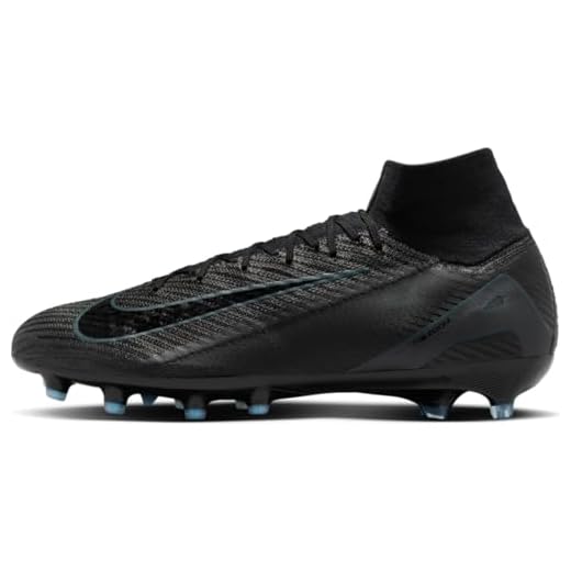 Nike Mercurial Superfly 10 Elite AG-Pro High-Top Soccer Cleats (FQ8339-002, Black/Deep Jungle/Black) Size 12
