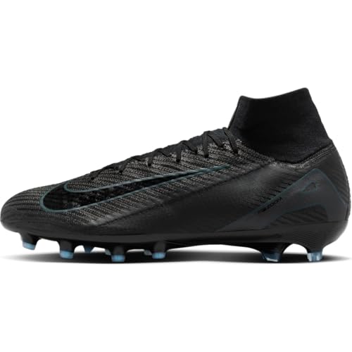 Nike Mercurial Superfly 10 Elite AG-Pro High-Top Soccer Cleats (FQ8339-002, Black/Deep Jungle/Black) Size 9