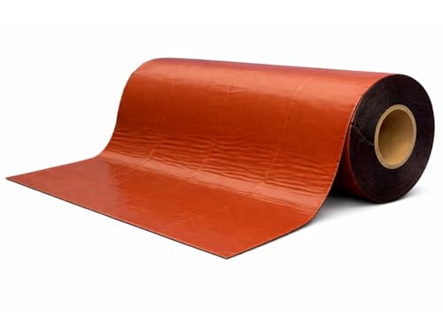 Bande d'étanchéité de toit autocollante - 1 x 5 m - Terracotta - Bitume avec couche en aluminium - Étanchéité de toit imperméable sans flamme - Pour...