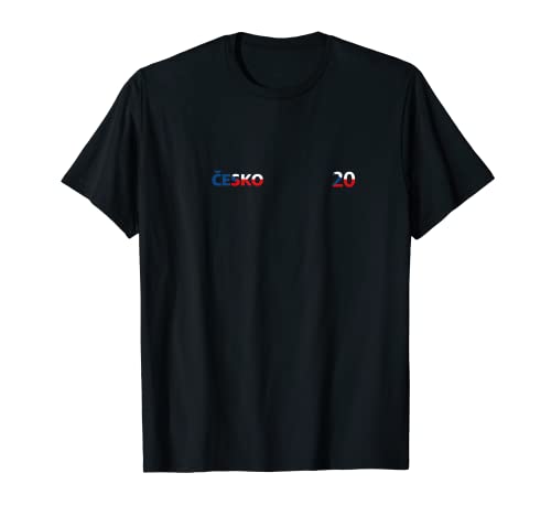Flag Czech Republic T-Shirt, Black