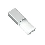 CHUYI Glass Crystal Shape 16GB USB 2.0 Flash Drive LED Pen Drive Memory Stick Thumb Drive Waterproof Jump Drive U Disk Gift (Champagne)