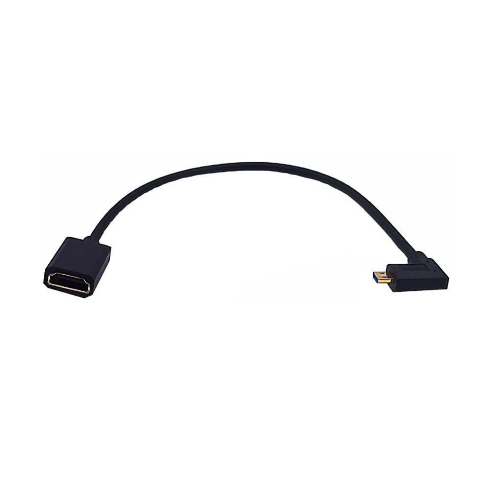 MysRuida 1ft 2.1V Micro HDMI Male to HDMI Female Extension Cable, 8K@60Hz/4K@120Hz, 48Gbps Bandwidth, 3D Vision, Supports HDR10 4:4:4, HDCP 2.2/2.3,