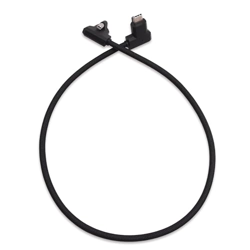 Image of XLCS Locking EVF Cable for Blackmagic Pyxis and URSA Cine 12K - USB-C 3.1 /3.2-20Gbps - 100W Power - Secure Lock - High-Speed Pyxis Monitor Cable - Durable and Reliable (50cm (20 inch) - Black)