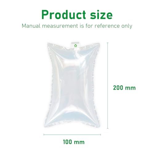 YSOOUA 100 Stück Luftpolsterkissen Luftkissen Füllmaterial Paket 10 x 20cm Lufttaschen Polstermaterial Luftpolster für Transportverpackungen, Stoßfest für Keine Öffnungsfülung