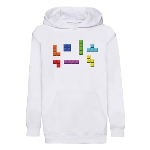 Jeux Video Retro Gaming Sweat Capuche Enfant Blocks Arcade 1980