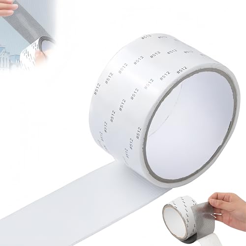 Window Screen Repair Tape, New Strong Adhesive Screen Repair Tape Screen Repair Kit Fiberglass Screen Tape Mesh Repair Suitable for mesh Doors and Windows (White)