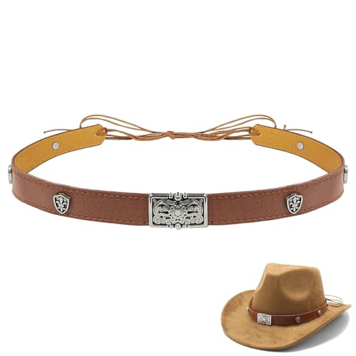 Image of Cowboy Hat Bands for Men and Women,Hatbands Belt for Cowboy /Western /Fedora /Cowgirl Hats Multicolor