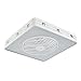 KMYX Ventiladores De Techo Cuadrados con Luz LED Viento De 3 Velocidades Luz De Ventilador Regulable De 3 Colores Ventilador De Techo De Montaje Empotrado Ventilador De Perfil Bajo con Control Remoto