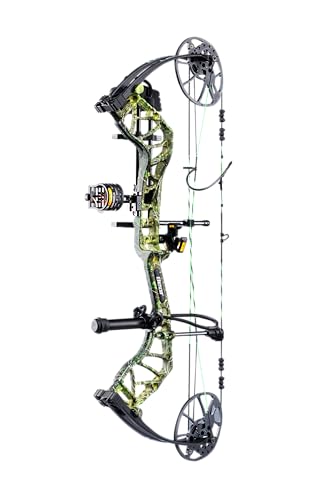 Bear Legit Maxx Ready to Hunt Compound Archery Bow, 70lb. Draw Weight, Left Hand, Toxic/Black