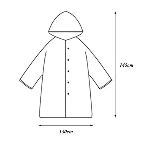 Costume de pluie imperméable de voyage long avec capuche femme - 6