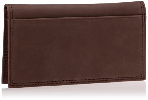 Timberland Pro Men's Leather Long Bifold Rodeo Wallet With Rfid, Dark Brown, One Size #TOP1