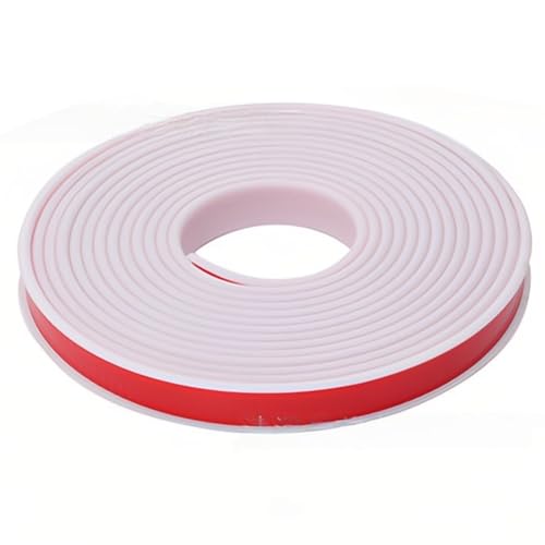 NJCXOLA Forma U Cinta de Madera Cantos, 5m * 18mm TPE Protector Borde de Muebles, Cantoneras Cubrecantos Autoadhesiva, Cantoneras Muebles para Bordes de Armario, Listón, Encimeras (Blanco)