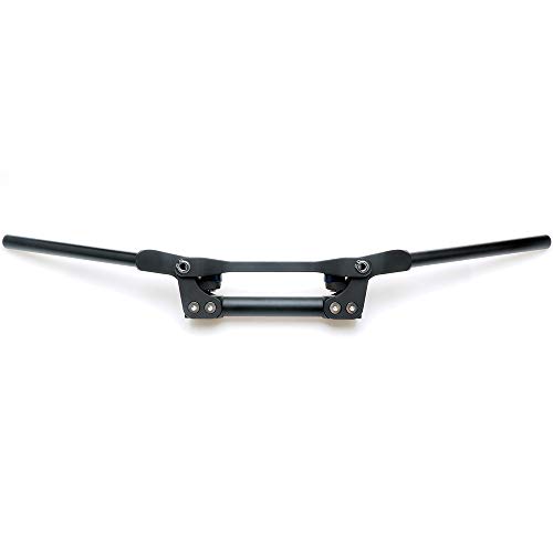 1 1/8" Flex Handlebar - APE RACING shock absording and Anti-Vibration Oversized 1-1/8 Handle Bars For All Dirtbike MX ATV Quad applications, Billet Aluminum with Completely CNC Machined (Black)