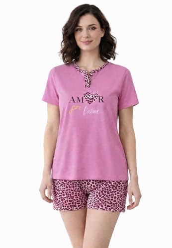 Intimitaly Vanuè - Pigiama Corto Donna Estivo, Cotone Leggero, Set