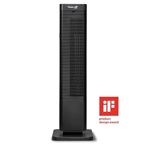 Clean Air Optima CA-904 - Design ventilatorkachel - Verwarmen en koelen - Verwarming: 1000/2000 Watt - Digitale thermostaat 15-35 °C - Oscillatie 80° - Stoffilter - Geschikt voor ruimtes tot 40m²/100 m³ (Zwart) - Afbeelding 4