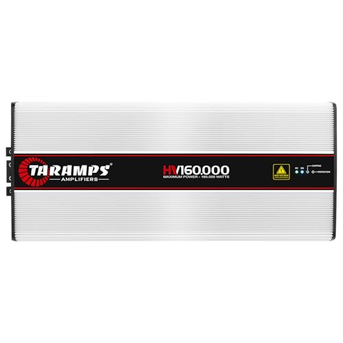 Taramps HV 160.000 Chipeo High Voltage Amplifier 0.25 Ohm 160000 Watts Rms 1 Channel with 24 Batteries 300VDC Output Power Monoblock Car Audio Class D