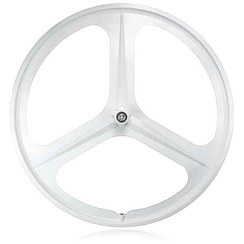 700C Fixed Gear Bike Wheelset 3 Spokes Track Bike Front Rear Wheels Mag Wheel V Brake Soild Axle 100/120MM Bicycle Rim 27 Mm Wid