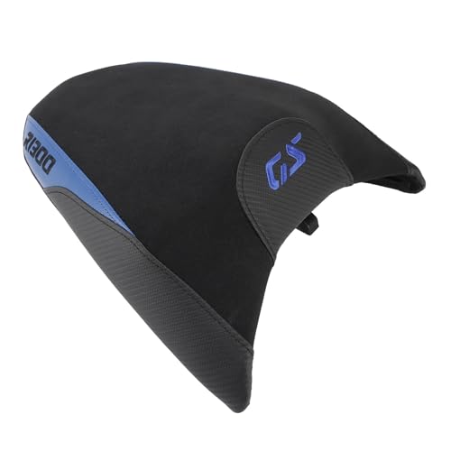 Sillín plano de pasajero para R1300GS 2024-2025 que mejora la comodidad en ruta con diseño azul.