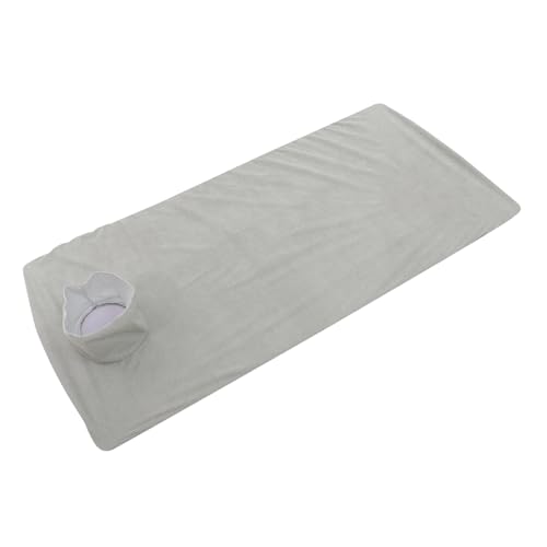 Drap housse table massage imperméable en polyester doux gris pour le confort de vos clients